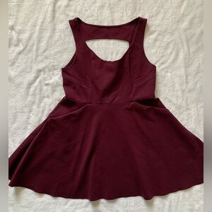 Anthropologie Wine Red Mini Dress